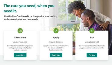 Apply CareCredit Credit Card For Your Financing Of Health & Wellness Expenses